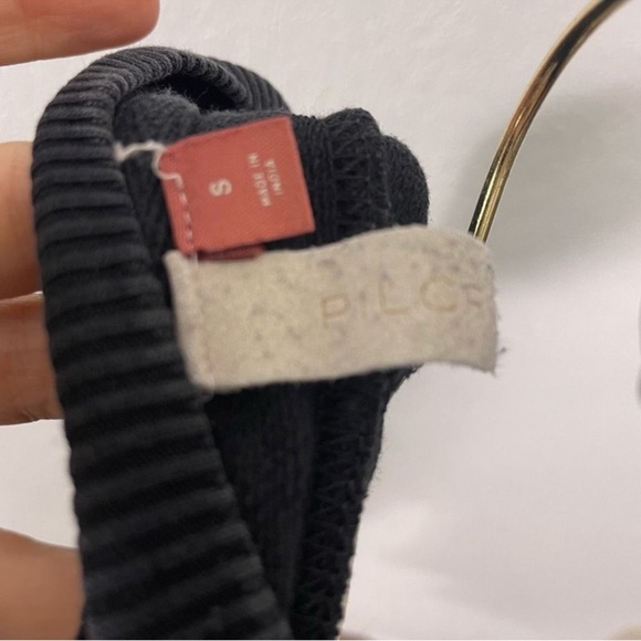 Pilcro Anthropologie Black Oversized Slit Neck & Sides Pullover Sweatshirt - Picture 5 of 5